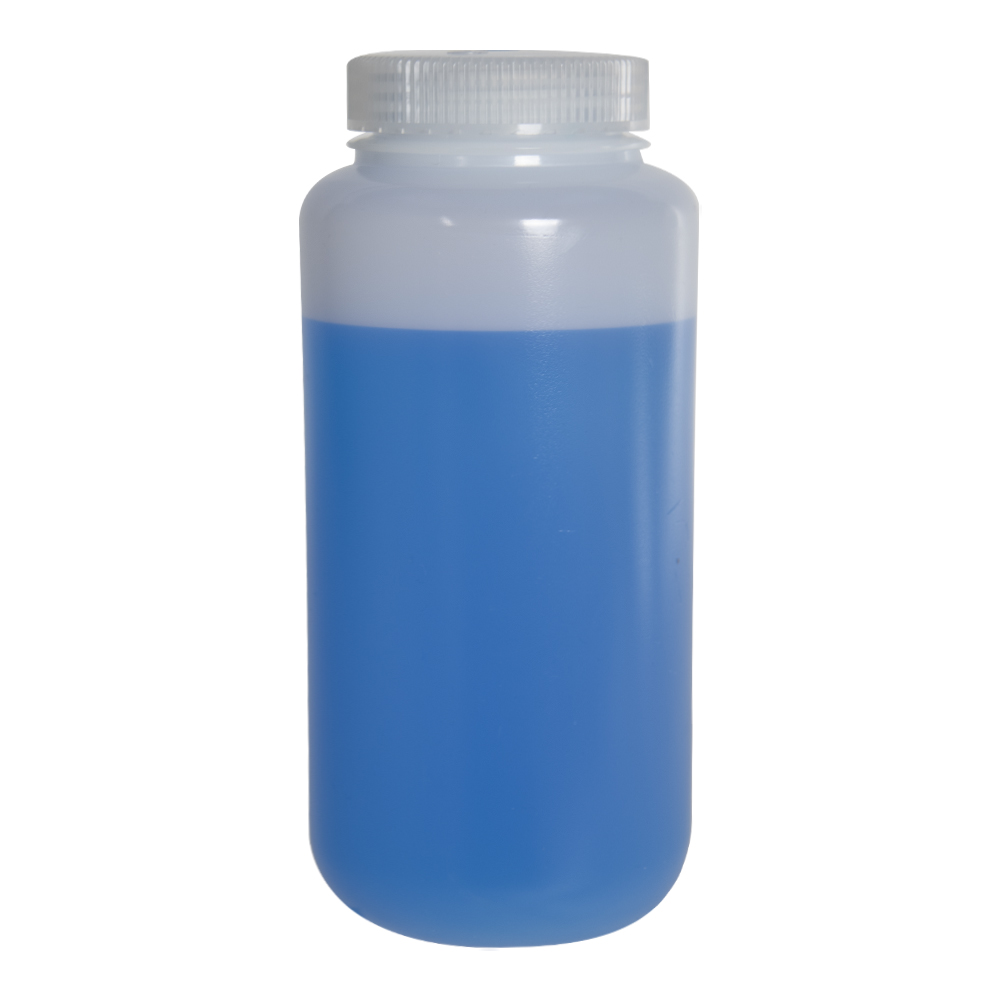 32 oz./1000mL Nalgene™ Lab Quality Wide Mouth HDPE Bottle with 63mm Cap