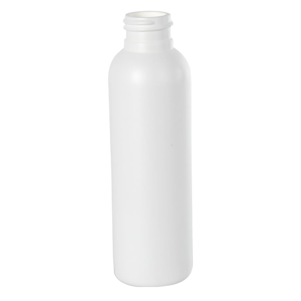 4 oz. HDPE White Cosmo Bottle 24/410 Neck  (Cap Sold Separately)