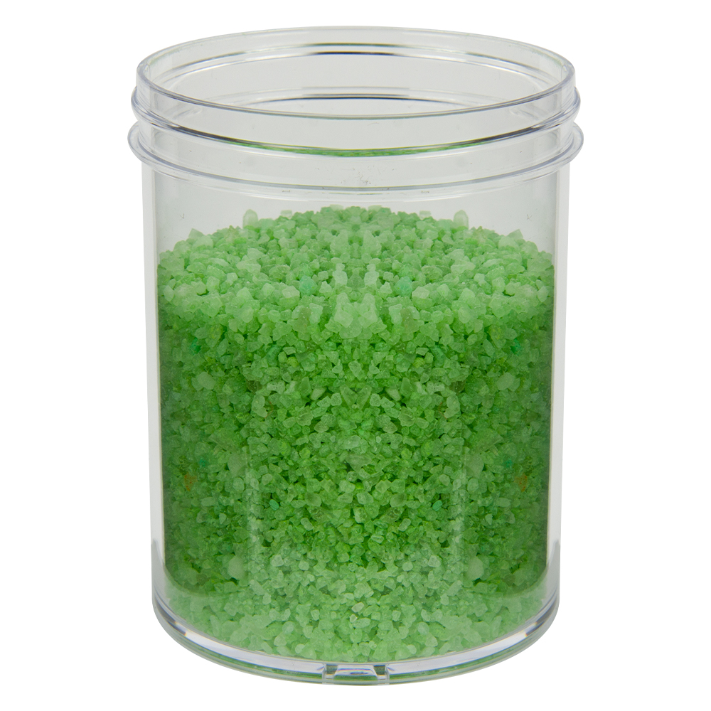 8 oz. Clear Polystyrene Straight-Sided Round Jar with 70/400 Neck (Cap Sold Separately)