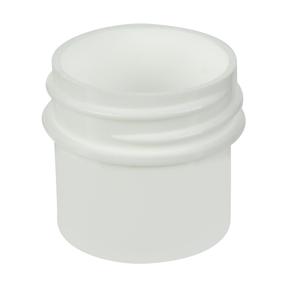 1/4 oz. White Polypropylene Straight-Sided Round Jar with 33/400 Neck (Cap Sold Separately)