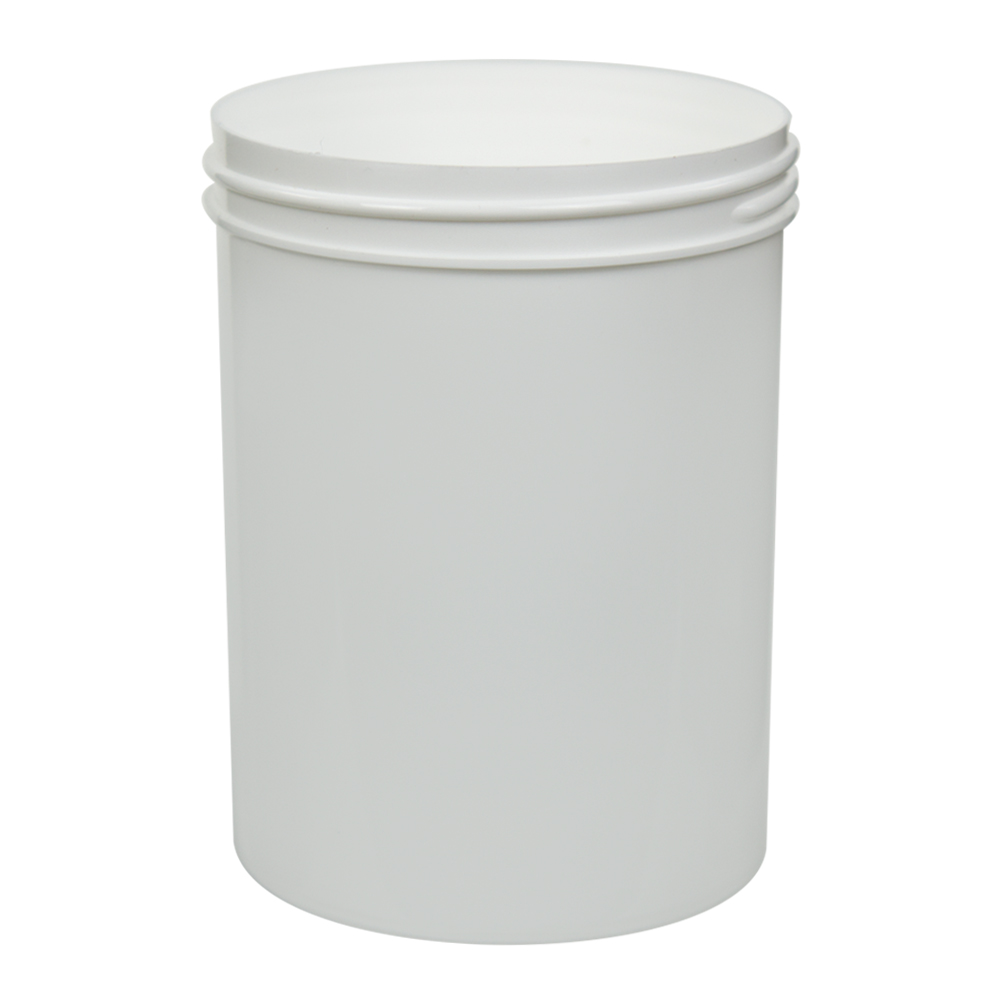 26 oz. White Polypropylene Straight-Sided Round Jar with 100/400 Neck (Cap Sold Separately)