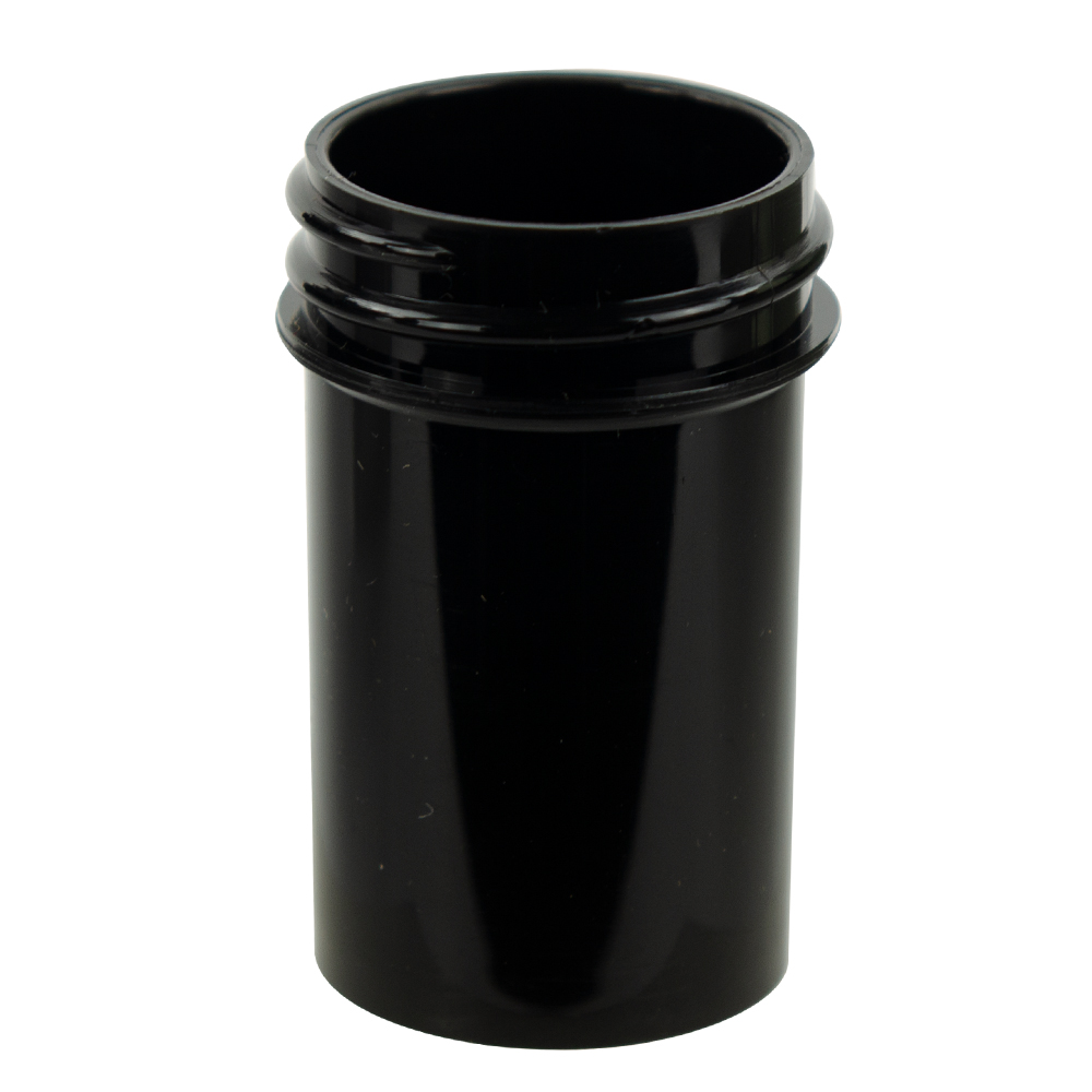7/8 oz. Black Polypropylene Straight Sided Jar with 33/400 Neck (Cap Sold Separately)