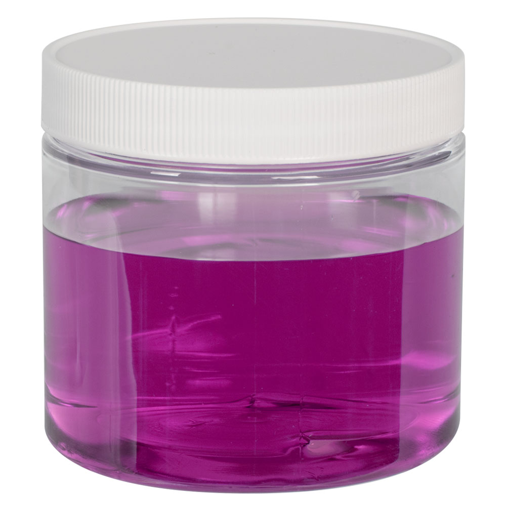 16 oz. PETE Straight Side Container with Cap U.S. Plastic Corp.