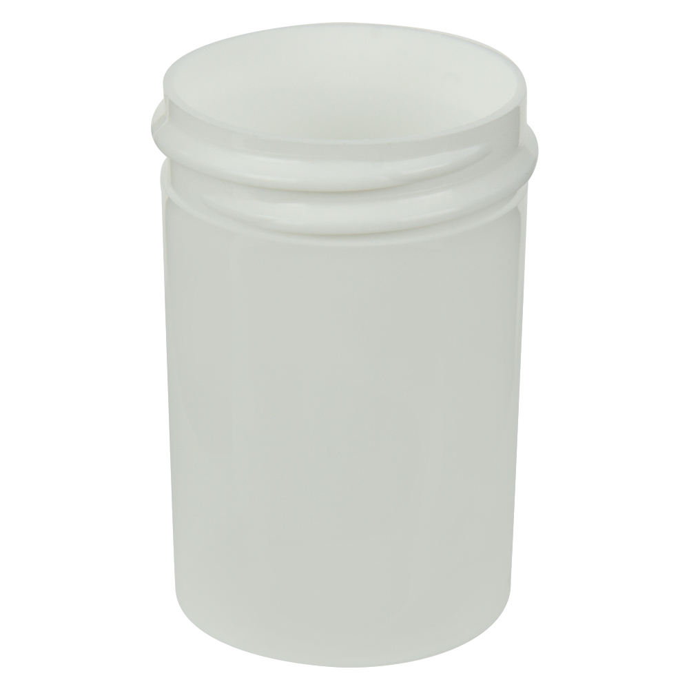 1 oz. White Polypropylene Straight-Sided Round Jar with 38/400 Neck (Cap Sold Separately)