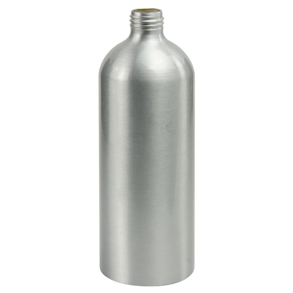 16 oz. Brushed Aluminum Bottle with 24/410 Neck (Cap, Sprayer & Pump Sold Separately)