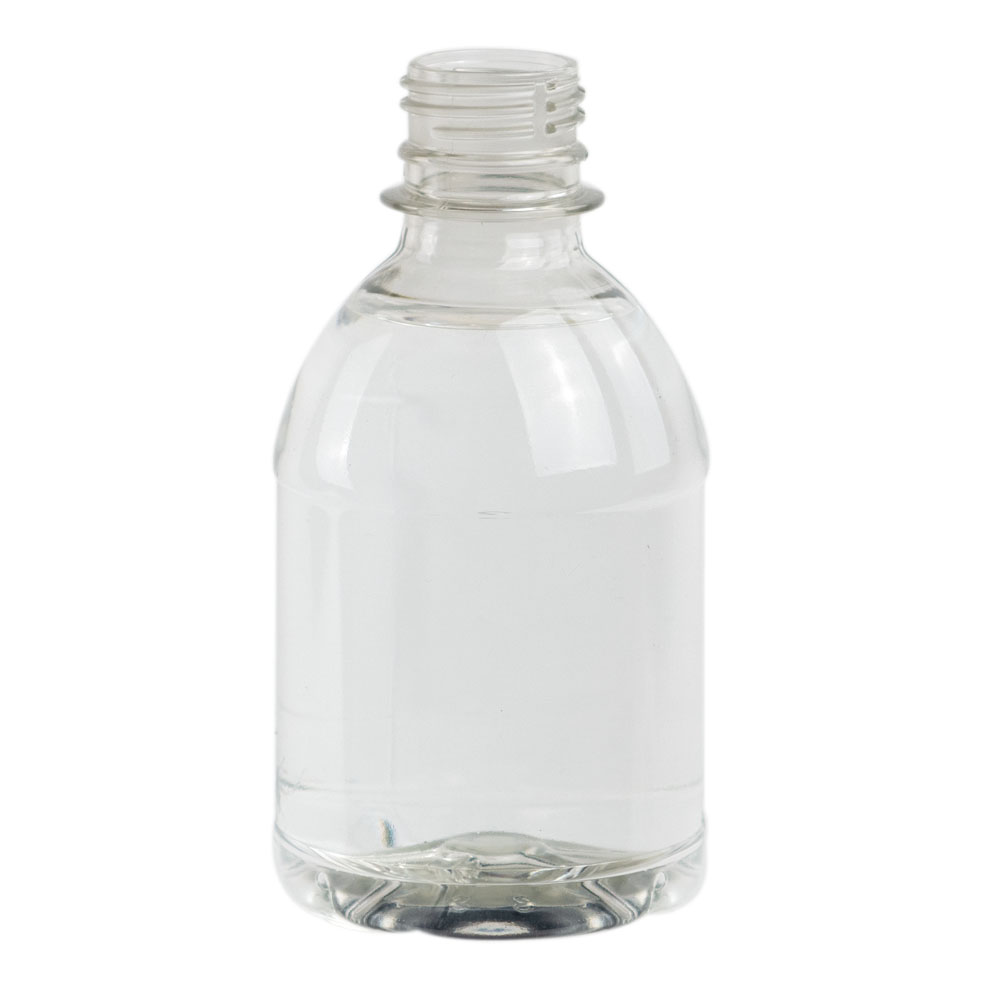 8 oz. Clear PET Water Bottle with 28mm PCO Neck (Cap Sold Separately)