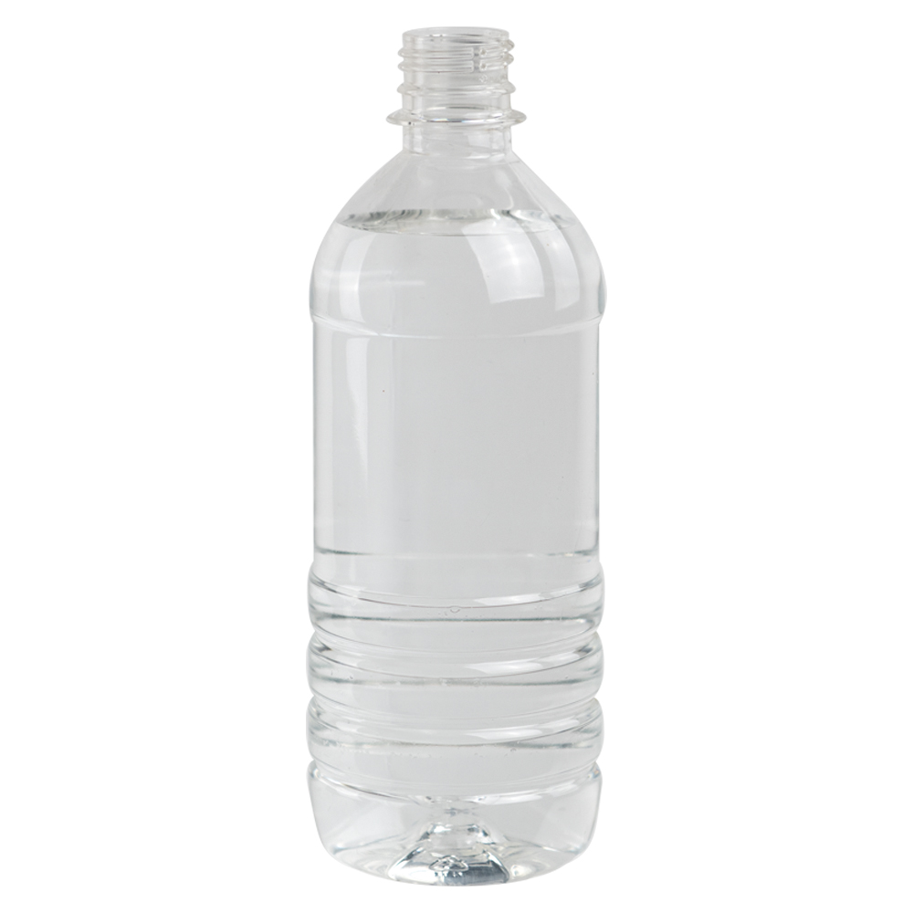White Water Bottles with Push Cap 20 oz. Set of 10, Bulk Pack - Reusable,  Squeezable Bottles - White Blue