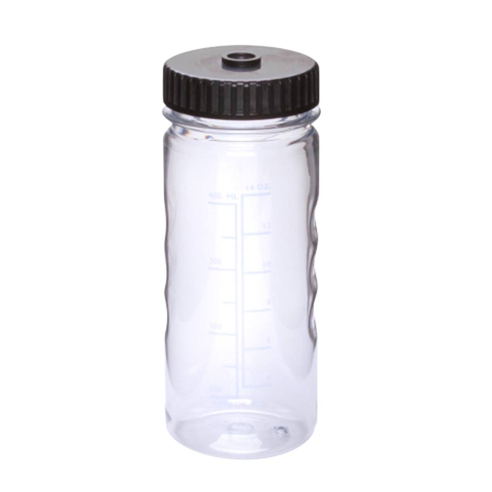 400mL Polycarbonate Wide Mouth Graduated Bottles with 63mm Caps - Case of 72