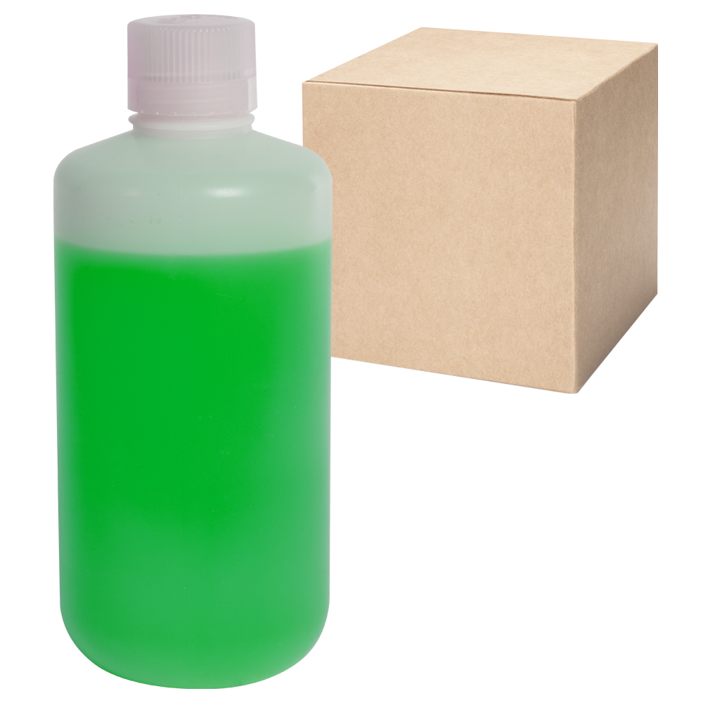 32 oz./1000mL Nalgene™ Level 5 Fluorinated HDPE Bottles with 38/430 Caps - Case of 24
