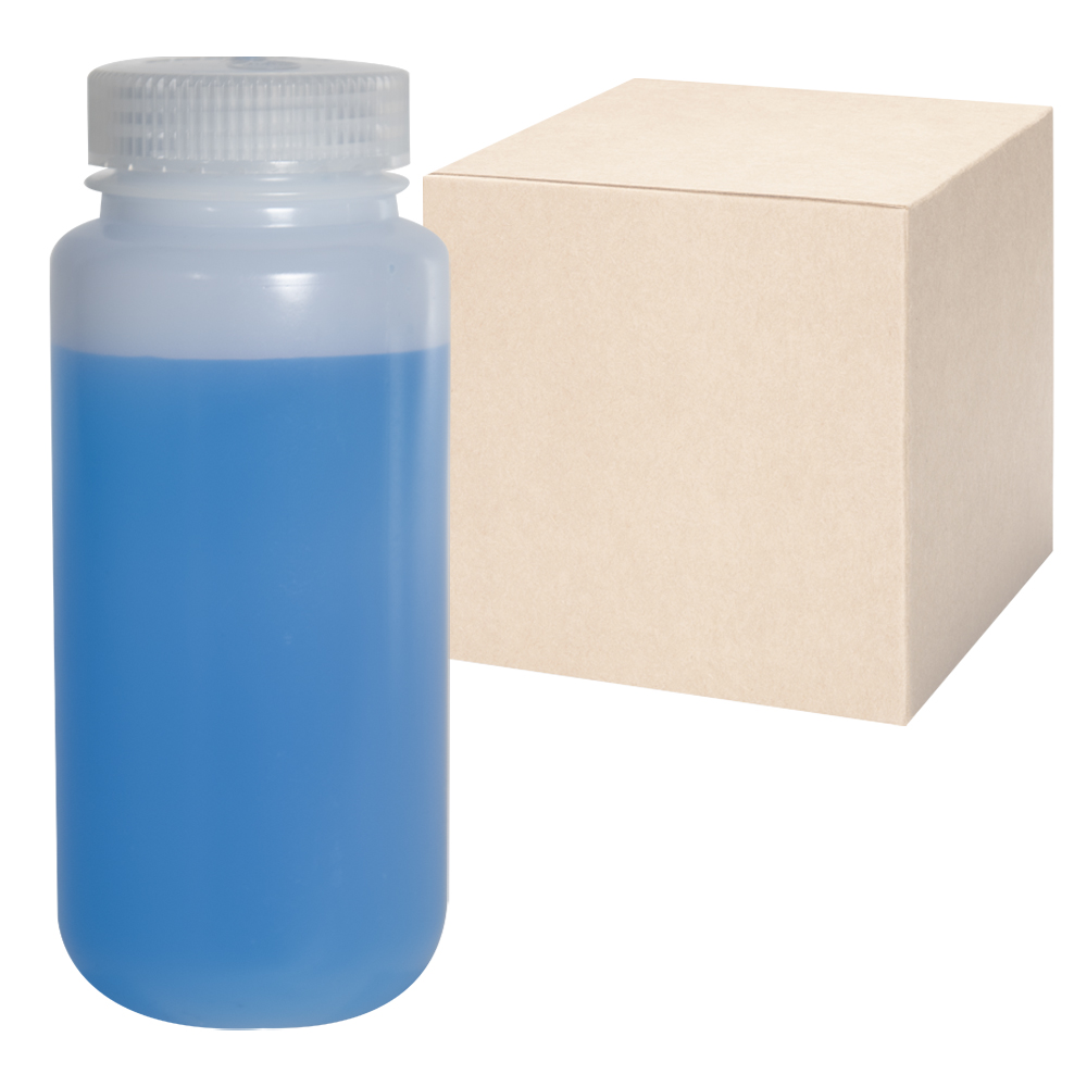 16 oz./500mL Nalgene™ Lab Quality Wide Mouth HDPE Bottles with 53mm Caps - Case of 48