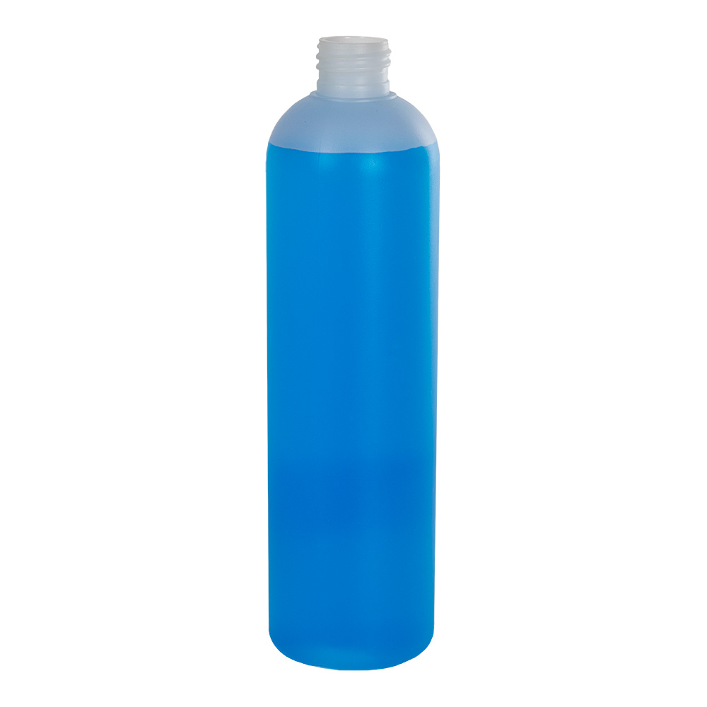 12 oz. HDPE Natural Cosmo Bottle with 24/410 Neck (Cap Sold Separately)