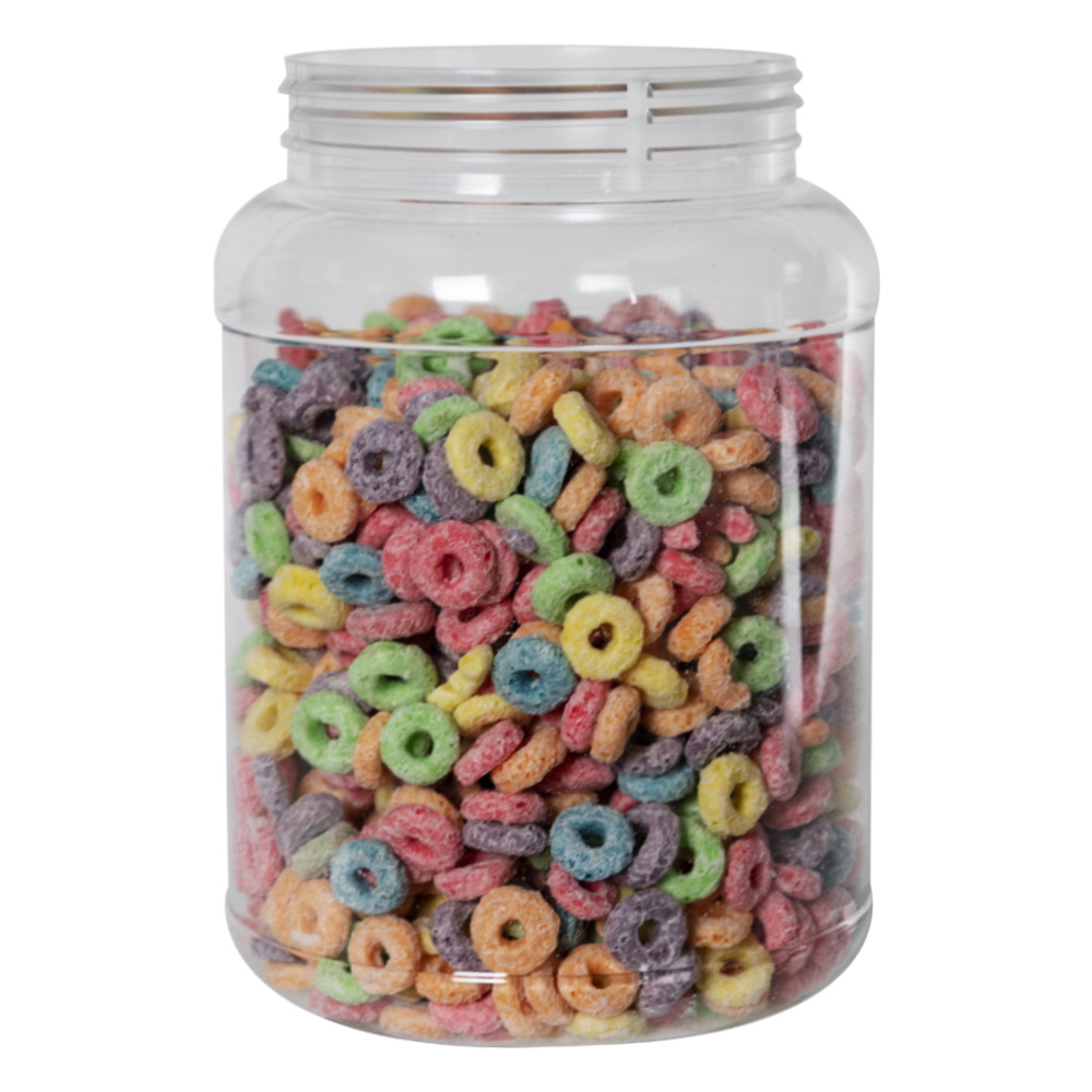 89 oz. Clear PET Round Jar with 110/400 Neck (Caps Sold Separately)