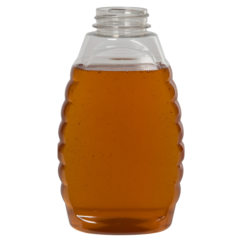 16 oz. (Honey Weight) Clear PET Inverted Queenline Bottle with 38/400 Neck (Cap Sold Separately)