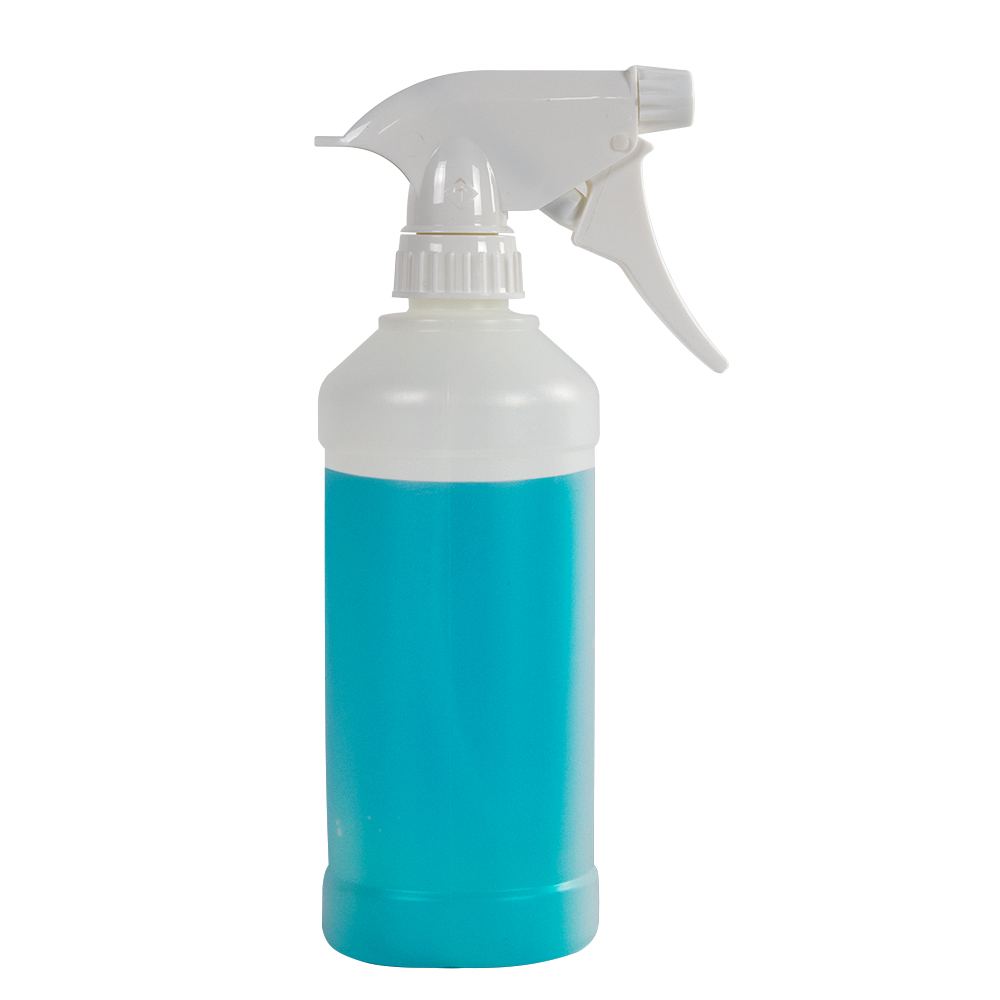 16 oz. Natural HDPE/Nylon Hydrocarbon Bottle with 28/400 Sprayer