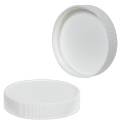 58/400 White Polypropylene Ribbed Cap with F217 Liner