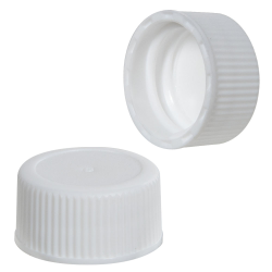 18/400 White Polypropylene Ribbed Cap with F217 Liner