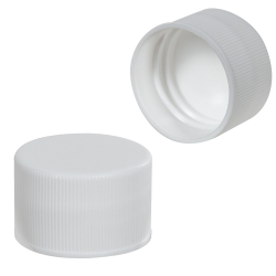 28/410 White Ribbed Polypropylene Cap with F217 Liner