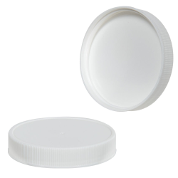63/400 White Polypropylene Ribbed Cap with F217 Liner
