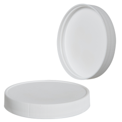 83/400 White Polypropylene Ribbed Cap with F217 Liner