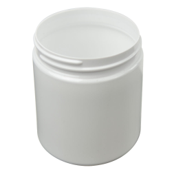 16 oz. White PET Straight Sided Jar with 89/400 Neck (Cap Sold Separately)