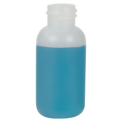 1 oz. HDPE Natural Boston Round Bottle with 20/410 Neck  (Cap Sold Separately)