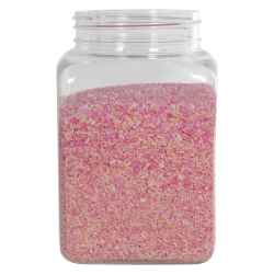 17 oz. Clear PET Square Jar with 63mm Neck (Caps Sold Separately)