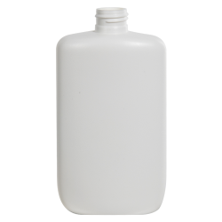 8 oz. White HDPE Oval Bottle with 24/410 Neck  (Cap Sold Separately)