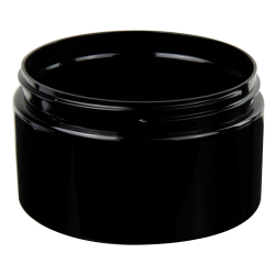 12 oz. Black PET Straight Sided Jar with 89/400 Neck (Cap Sold Separately)