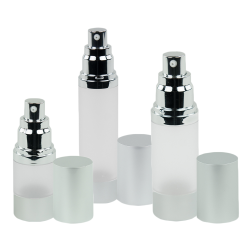 Frosted/Brushed Aluminum Airless Bottles with Pumps