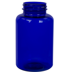 300cc Cobalt Blue PET Packer Bottle with 45/400 Neck (Cap Sold Separately)