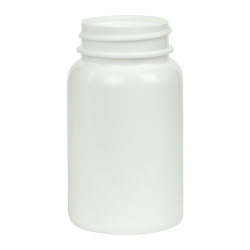 100cc/3.4 oz. White HDPE Pharma Packer Bottle with 38/400 Neck (Cap Sold Separately)