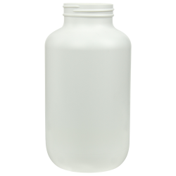 750cc/25.4 oz. White HDPE Pharma Packer Bottle with 53/400 Neck (Cap Sold Separately)