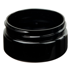 2 oz. Black PET Straight Sided Jar with 58/400 Neck (Cap Sold Separately)