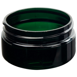 2 oz. Dark Green PET Straight-Sided Round Jar with 58/400 Neck (Cap Sold Separately)