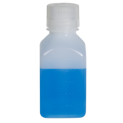 8 oz./250mL Nalgene™ Narrow Mouth Polyethylene Square Bottle with 38/430 Cap