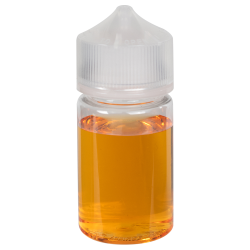30mL Clear PET Stubby Unicorn Bottle with Natural CRC/TE Cap