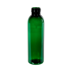 4 oz. Dark Green PET Cosmo Round Bottle with 24/410 Neck (Cap Sold Separately)