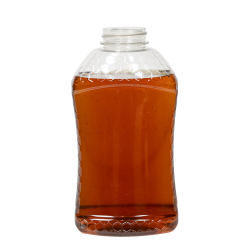24 oz. (Honey Weight) Clear PET Hourglass Grip Bottle with 38/400 Neck (Cap Sold Separately)