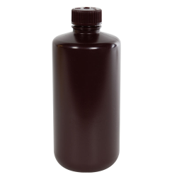 16 oz./500mL Nalgene™ Amber Narrow Mouth Bottle with 28mm Cap
