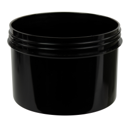 24 oz. Black Polypropylene Straight Sided Jar with 120/400 Neck (Cap Sold Separately)
