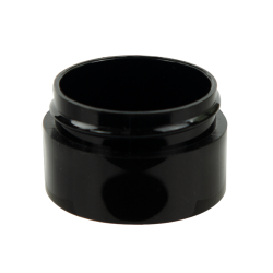 1/2 oz. Black Polypropylene Thick Wall Straight Sided Jar with 43/400 Neck (Cap Sold Separately)