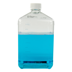 5 Liter Square Nalgene™ PETG Biotainer™ Bottle with 48mm Cap