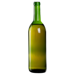 750mL Champagne Green Flat Bottom Glass Bottle with Cork Neck