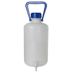5 Liter Kartell® Heavy Walled Narrow Mouth HDPE Carboy with Spigot