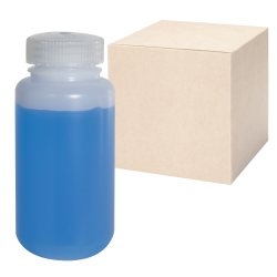 8 oz./250mL Nalgene™ Lab Quality Wide Mouth HDPE Bottles with 43mm Caps - Case of 72
