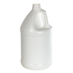 1 Gallon White HDPE Economy Industrial Round Jug with 38/400 Neck (Cap Sold Separately)