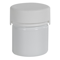 2 oz./60cc White PET Aviator Container with White CR Cap & Seal