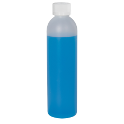 8 oz. HDPE Natural Cosmo Bottle with CRC 24/410 Cap with F217 Liner
