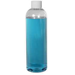 16 oz. Cosmo High Clarity Round Bottle with Plain 24/410 Cap with F217 Liner