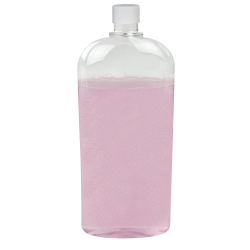 32 oz. Clear PET Vale High Clarity Oval Bottle with Plain 28/415 Cap